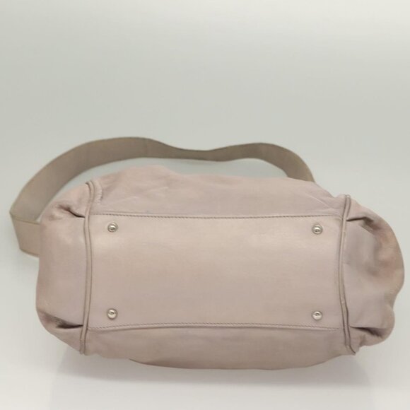 Salvatore Ferragamo Gancini Hand Bag Leather 2way Purple Silver Auth - Picture 13 of 16